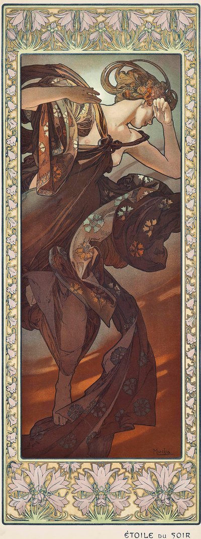 De Avondster door Alfons Marie Mucha