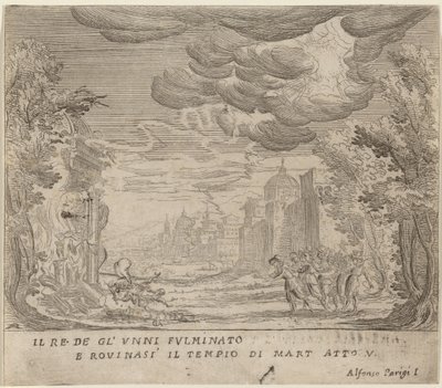 De aanval op de koning van de Hunnen en de ineenstorting van de heerschappij van Mart door Alfonso Parigi II