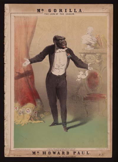 Ik ben de Gorilla van Monsieur Chaillu door Alfred (after) Concanen