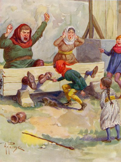 Merrie Engeland: In de schandpaal door Alfred (after) Pearse
