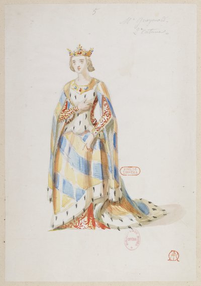 Halévy - La magicienne - kostuummodellen door Alfred Albert - 05. Mme Gueymard, 2e kostuum door Alfred Albert