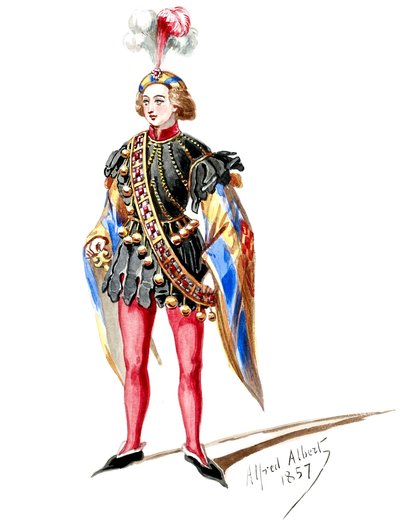 Halévy - La magicienne - kostuummodellen van Alfred Albert - 09. Pagina. Acht extra