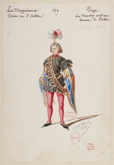 Halévy - La magicienne - kostuummodellen van Alfred Albert - 09. Pagina. Acht extra