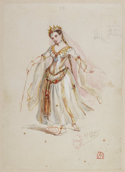 Halévy - La magicienne - kostuummodellen van Alfred Albert - 10. feeën, vrouwenkoor door Alfred Albert