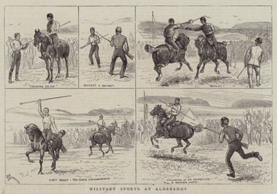 Militaire sporten in Aldershot door Alfred Chantrey Corbould