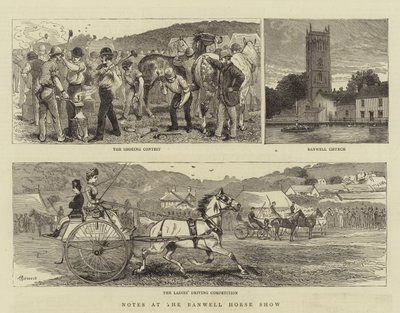 Aantekeningen bij de Banwell Paardenshow door Alfred Chantrey Corbould