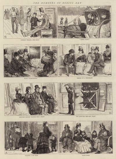 De humor van tweede kerstdag door Alfred Chantrey Corbould