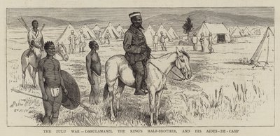 De Zoeloe-oorlog, Dabulamanzi, de halfbroer van de koning, en zijn adjudanten door Alfred Chantrey Corbould