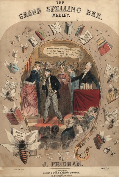 The Grand Spelling Bee Medley, bladmuziekomslag door Alfred Concanen