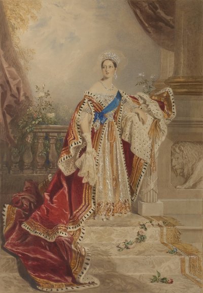 Dutch: Koningin Victoria van Engeland Queen Victoria of England door Alfred Edward Chalon