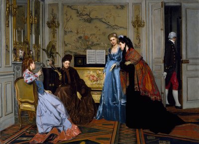 Elegante Figuren in een Salon door Alfred Emile Stevens