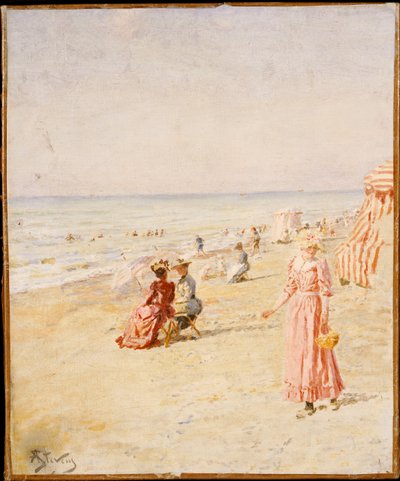 Het Strand, Oostende door Alfred Emile Stevens