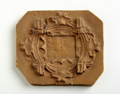 Maquette voor een achthoekige plaquette (verguld gips) door Alfred Gilbert