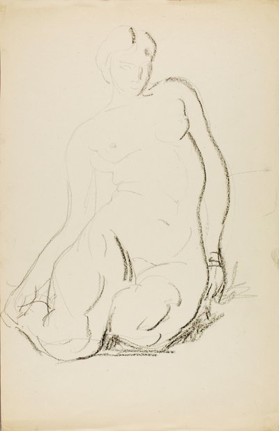 Zittend naakt door Alfred H. Maurer