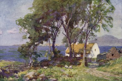 Huisje aan Zee, Renvyle door Alfred Heaton Cooper