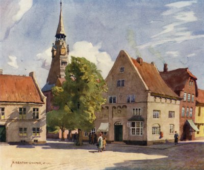 Denemarken: Tonder, Een Middeleeuwse Stad in Noord-Sleeswijk door Alfred Heaton Cooper