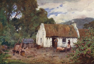 Iers Cottage Leven in County Donegal door Alfred Heaton Cooper