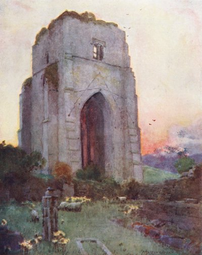 Lake District: Shap Abbey door Alfred Heaton Cooper