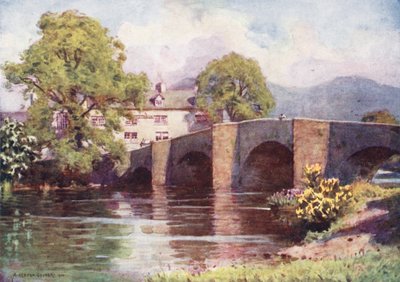Lake District: Swan Inn, Newby Bridge, Windermere door Alfred Heaton Cooper