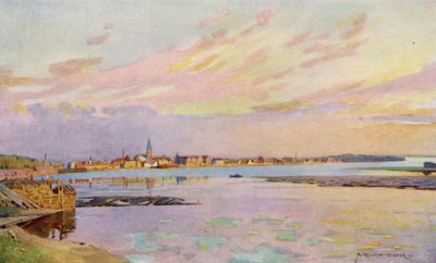 Lulea, Lapland, de exporthaven voor ijzererts door Alfred Heaton Cooper