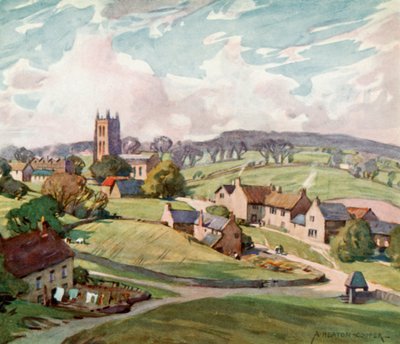 Mells Dorp, nabij Frome door Alfred Heaton Cooper