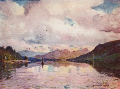 Reflecties, Kylemore Lough door Alfred Heaton Cooper