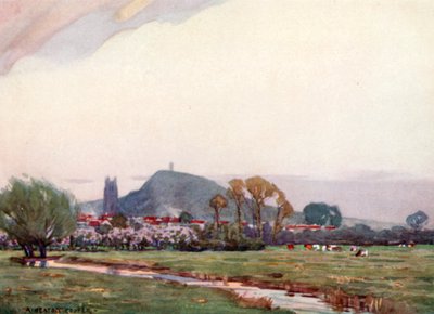Het Eiland Avalon en Glastonbury Tor door Alfred Heaton Cooper