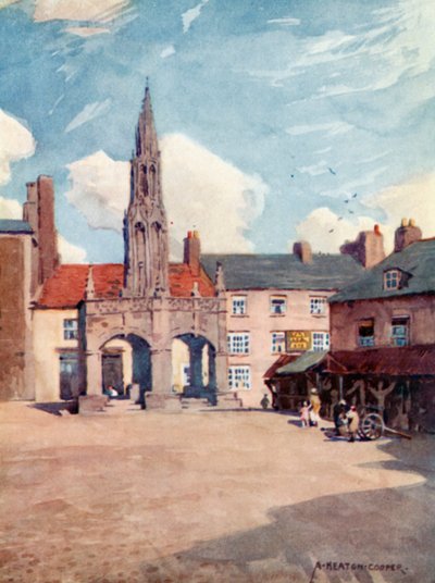 Het Markt Kruis, Shepton Mallet door Alfred Heaton Cooper