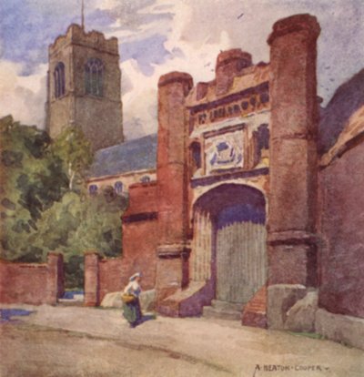 Wolseys Poort, Ipswich, Suffolk door Alfred Heaton Cooper
