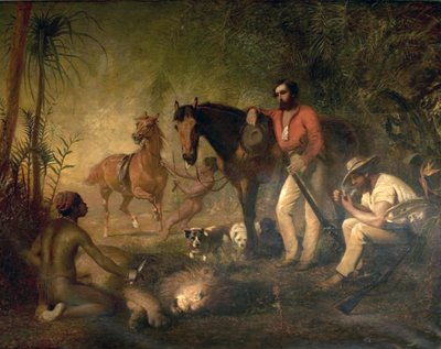 Na de Leeuwenjacht door Alfred Hichens Corbould