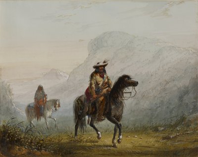 „Bourgeois“ W---r en zijn squaw door Alfred Jacob Miller