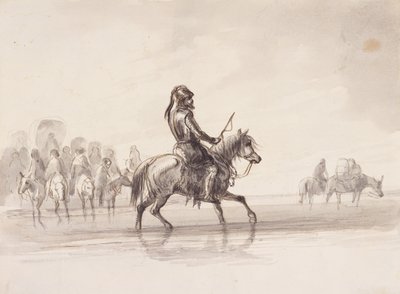 Jim Bridger, in een pak Engelse wapenrusting, c.1837 door Alfred Jacob Miller