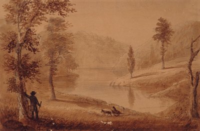Zwanenmeer, ca. 1837 door Alfred Jacob Miller