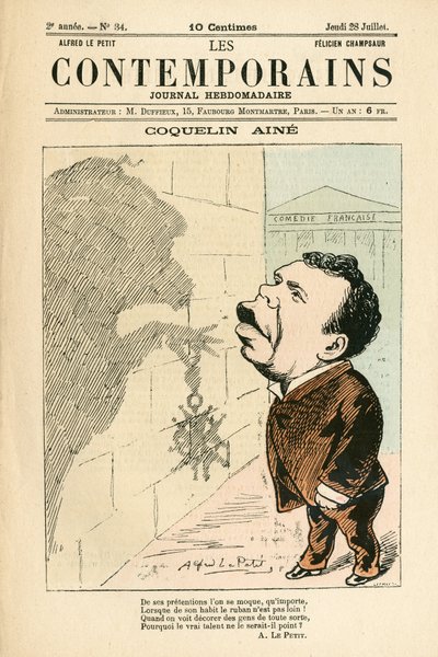 Omslag van Les Contemporains, nummer 34 door Alfred Le Petit
