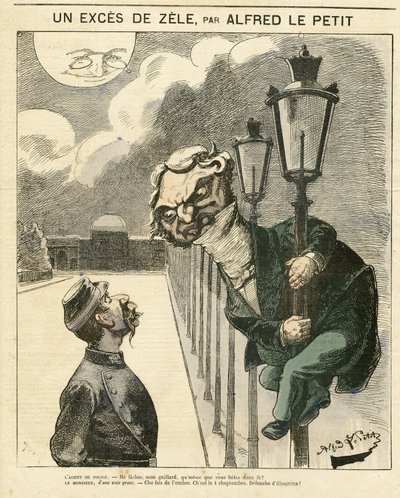 Illustratie van Alfred Le Petity (1841-1909) voor de Omslag van Le Grelot door Alfred Le Petit