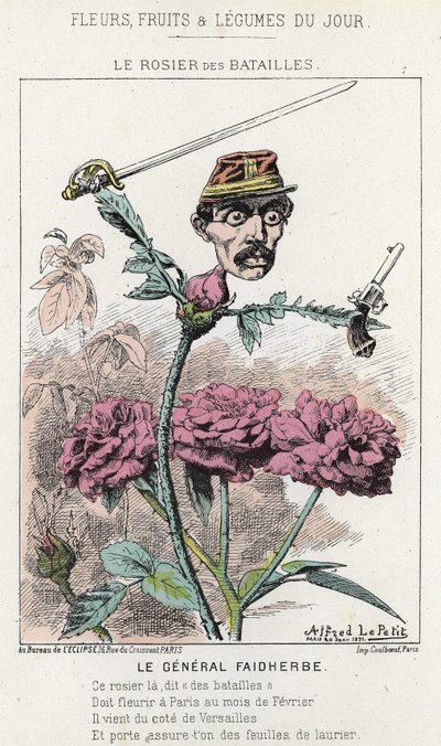 De Rosier des Battailles: karikatuur van generaal Faidherbes - ill. van 20/01/1871 in 