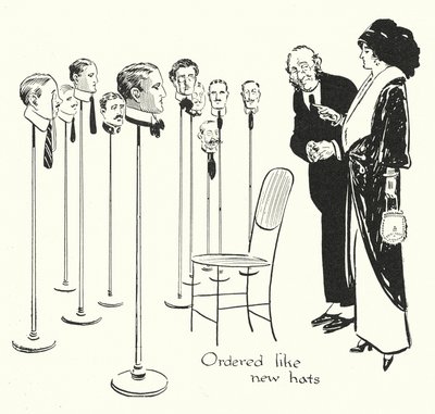 Mannen selecteren als hoeden door Alfred Leete
