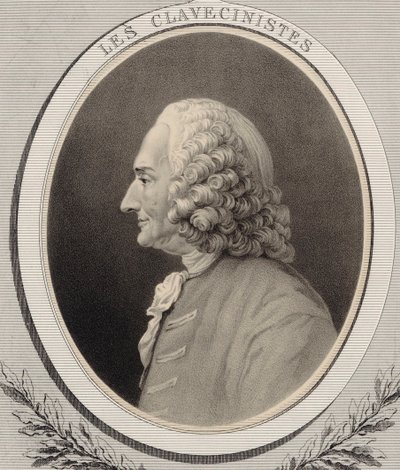 Portret van de componist Jean-Philippe Rameau 1683-1764 door Alfred Lemoine