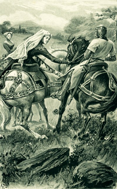 De Gravin van Carrick en Robert De Bruce door Alfred Pearse