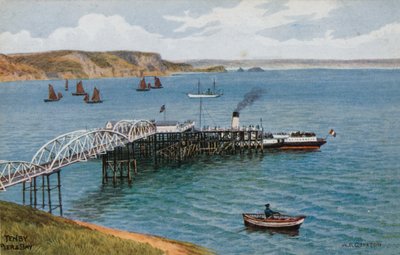 Tenby, pier en baai door Alfred Robert Quinton