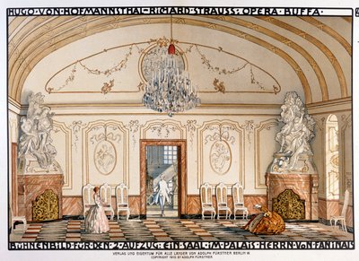 Richard Strauss: Der Rosenkavaliert (Le Chevalier à la rose) Scenografie van Roller. 2e acte door Alfred Roller
