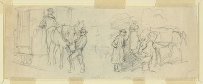 Voederen en rusten van paarden door Alfred Rudolph Waud