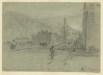 Hoofdkwartier van Genl. Stevenson - Harpers Ferry door Alfred Rudolph Waud