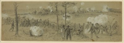 Positie van 2 juni bij Cold Harbor - schuttersputten aan de voorkant door Alfred Rudolph Waud