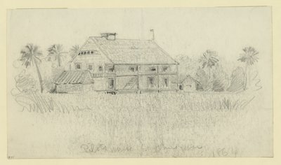 Pilotenhuis St. Johns rivier door Alfred Rudolph Waud