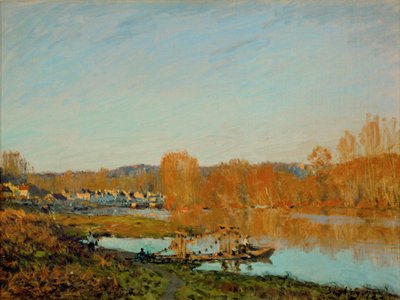 Herfst: Oevers van de Seine bij Bougival door Alfred Sisley