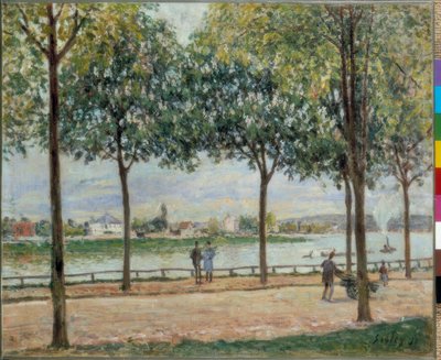 Kastanje promenade door Alfred Sisley