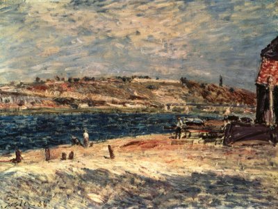 Rivieroever in Saint-Mammes door Alfred Sisley