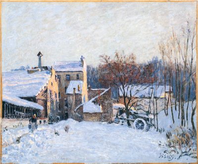 Frans: Une cour à Chaville door Alfred Sisley