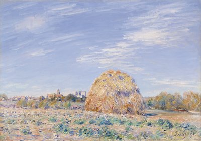 Hooiberg aan de oevers van de Loing, 1891 door Alfred Sisley